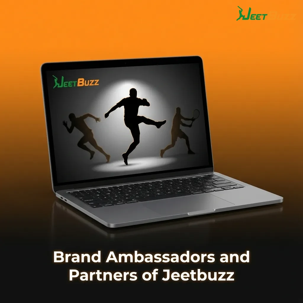 Collage of Jeetbuzz co-branded sports content featuring cricket, football, esports influencers and seasonal brand partners