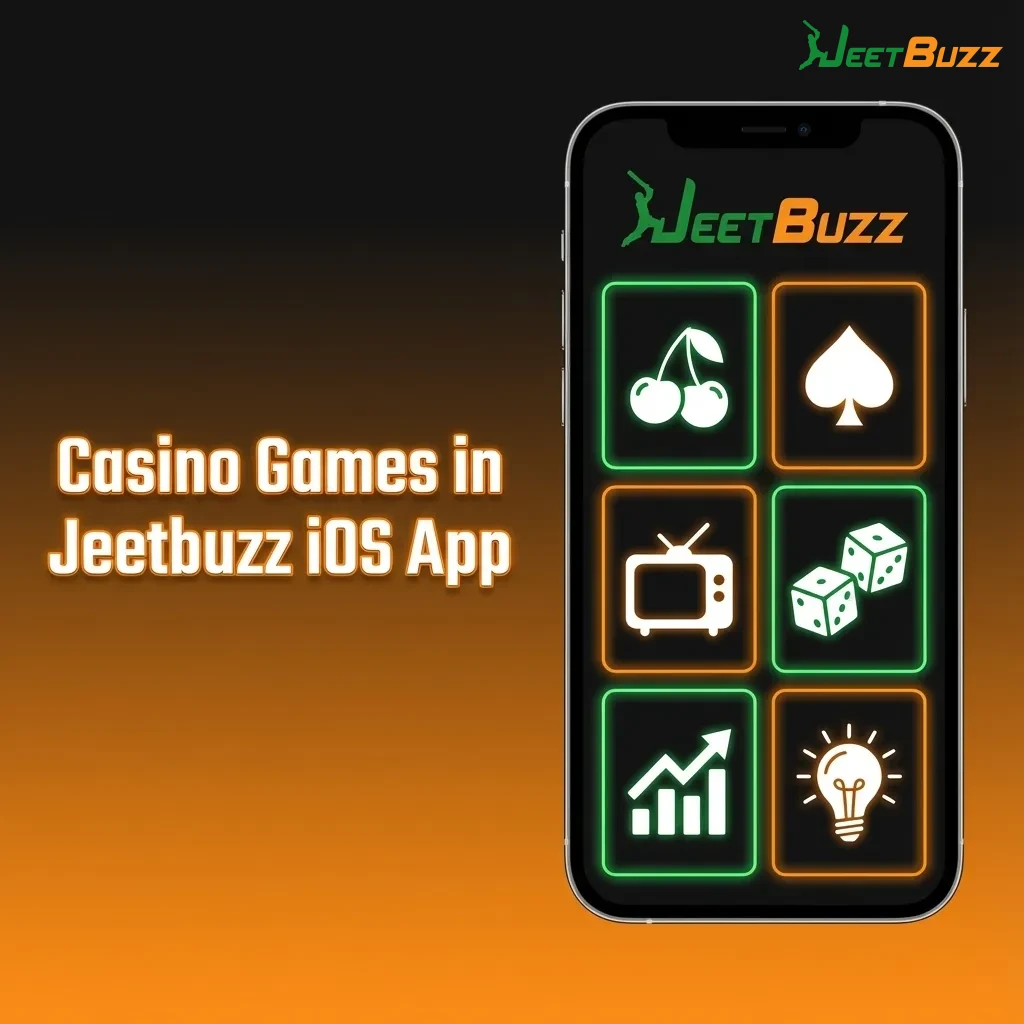 Jeetbuzz iOS casino lobby screen showing slots, live dealer tables, and regional games for Bangladesh players