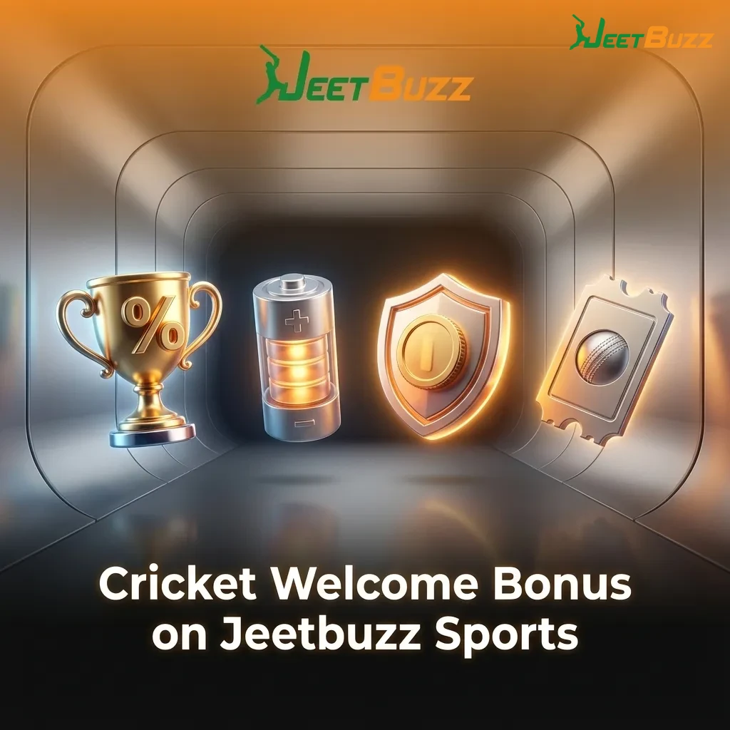 Jeetbuzz Sports promo banner showing 100% cricket welcome bonus up to ₹10,000 for new bettors in India