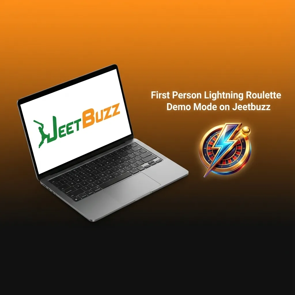 First Person Lightning Roulette demo on Jeetbuzz with virtual credits, showing roulette wheel, lightning multipliers, and betting layout