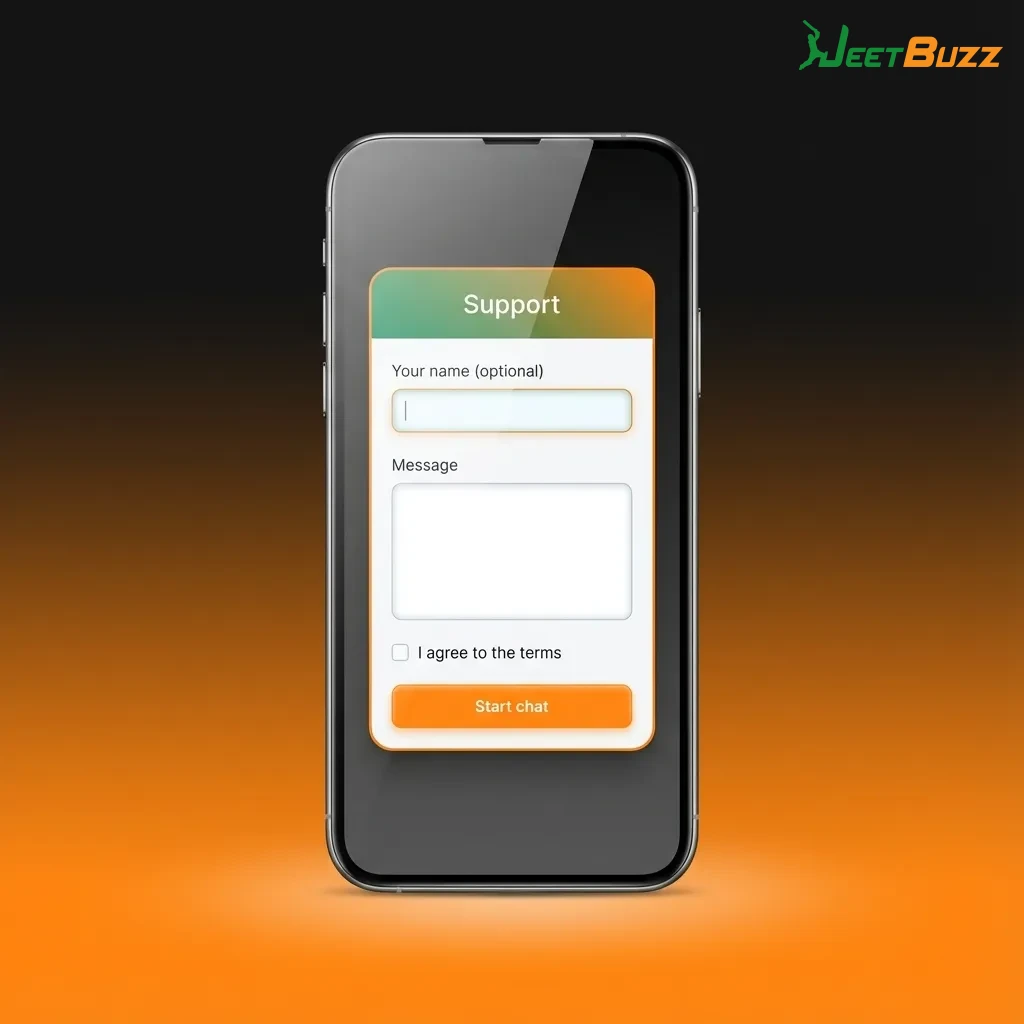 iPhone screen showing Jeetbuzz app login page with fields for username, password, remember me checkbox, and login button