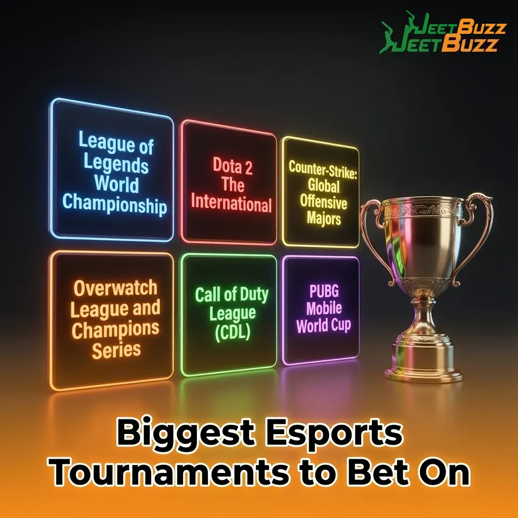 Table of biggest esports tournaments to bet on for Dota 2, CS2, LoL, Valorant, StarCraft II, Mobile Legends, R6