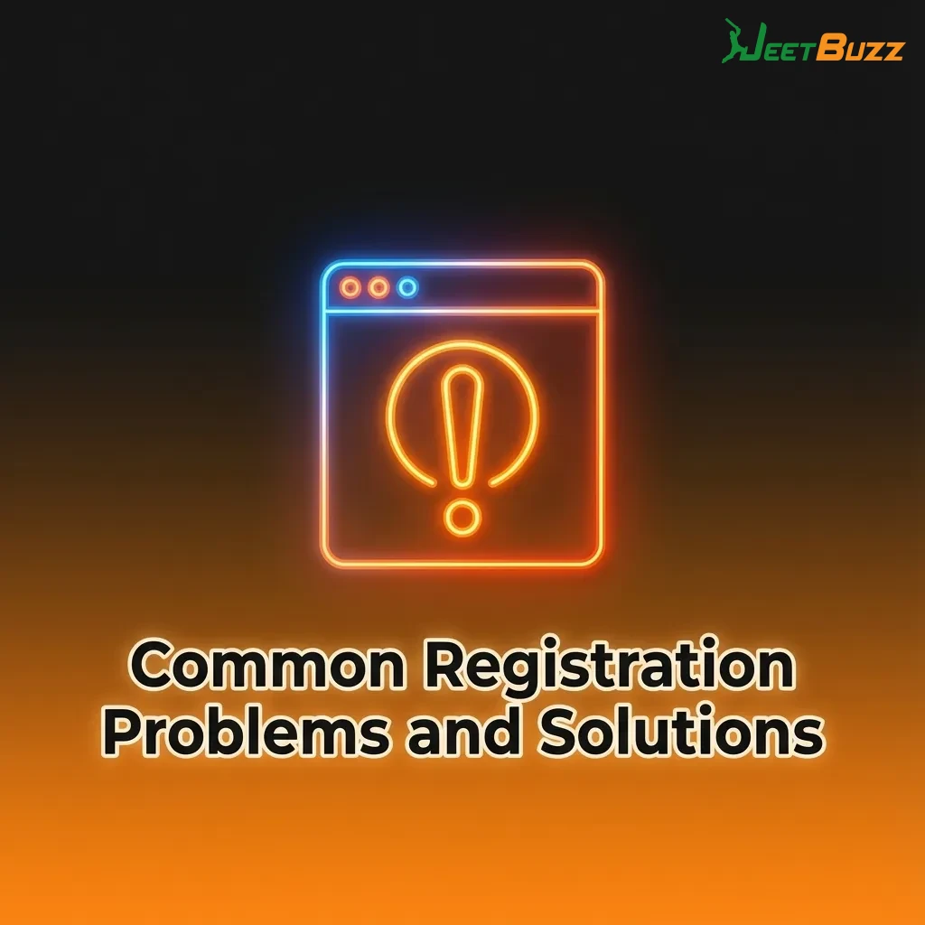 Infographic on Jeetbuzz registration issues for Bangladeshi users with common problems and step-by-step solutions