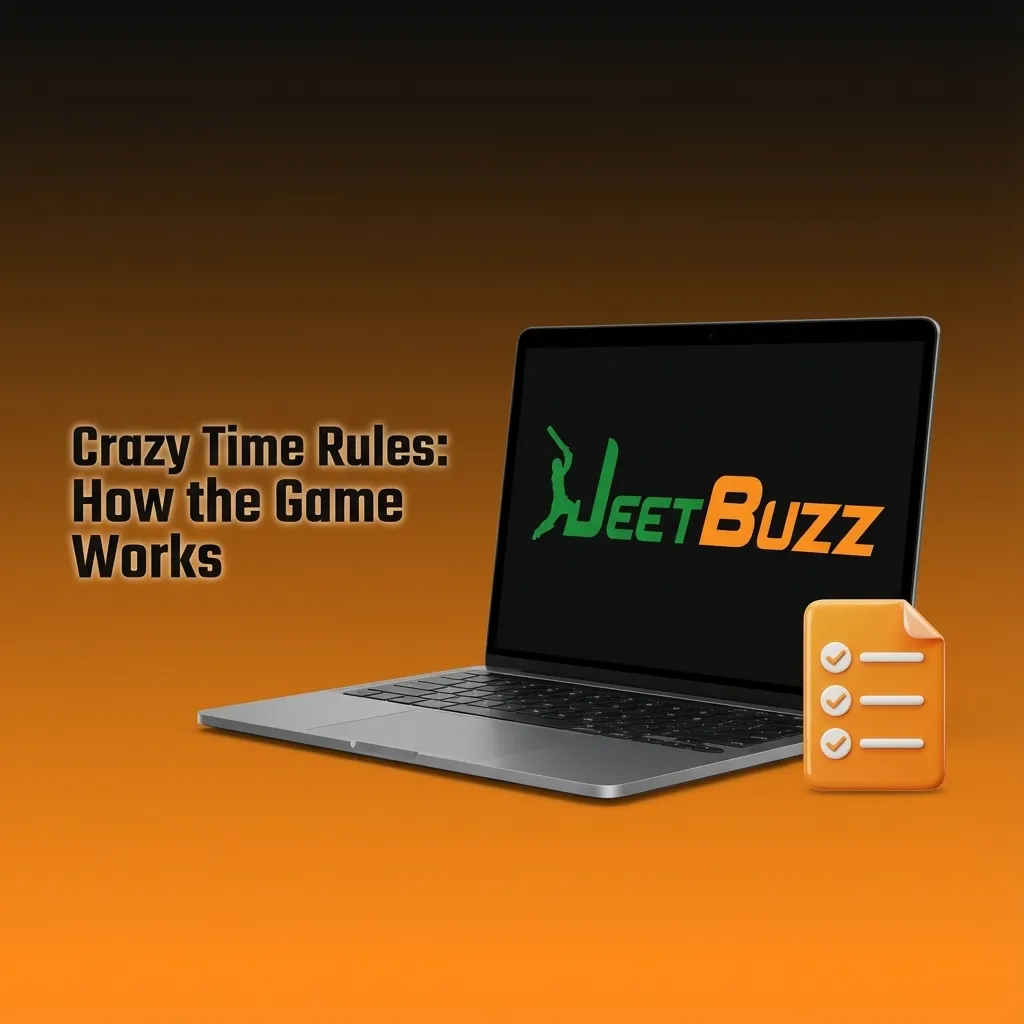 Illustration of Crazy Time wheel game with numbered and bonus segments, host spinning, and Top Slot multiplier above