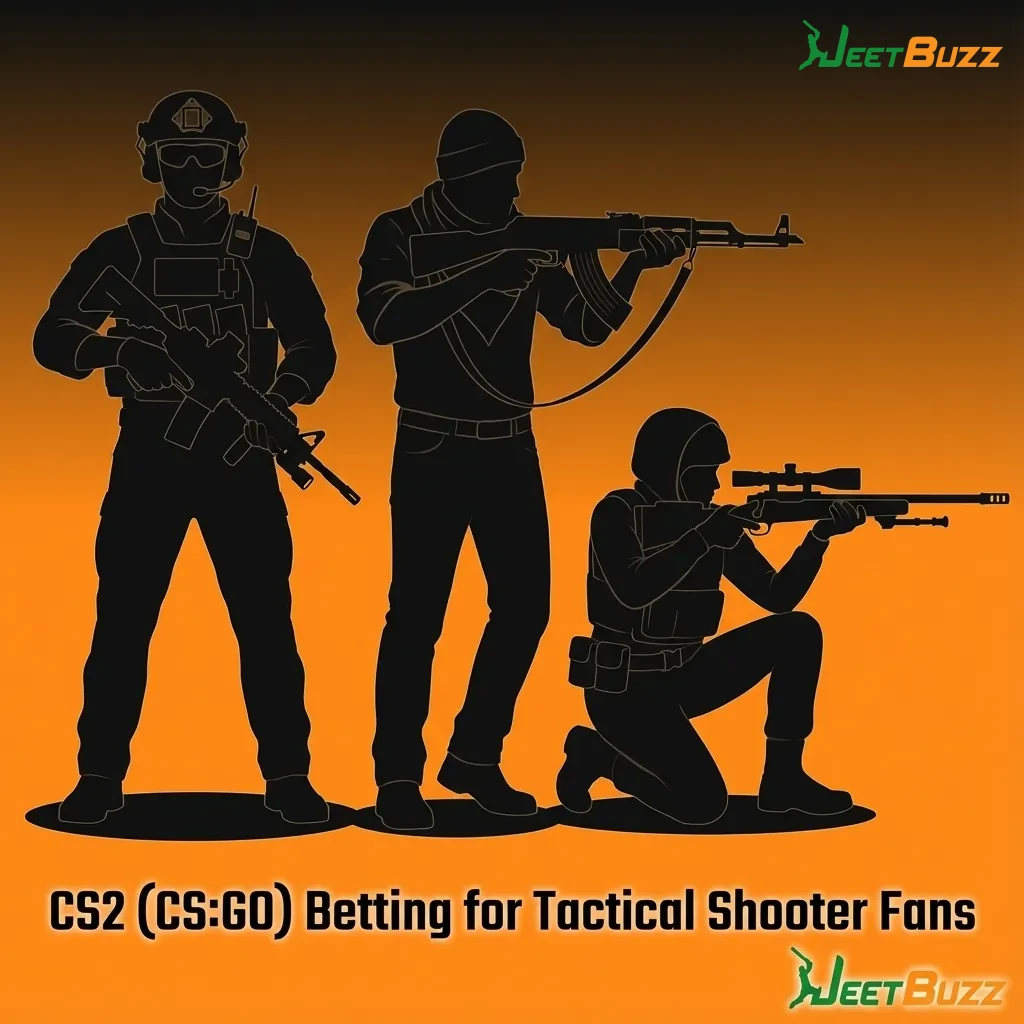 CS2 esports betting page showing 5v5 Terrorists vs Counter-Terrorists and major tournament logos on Jeetbuzz