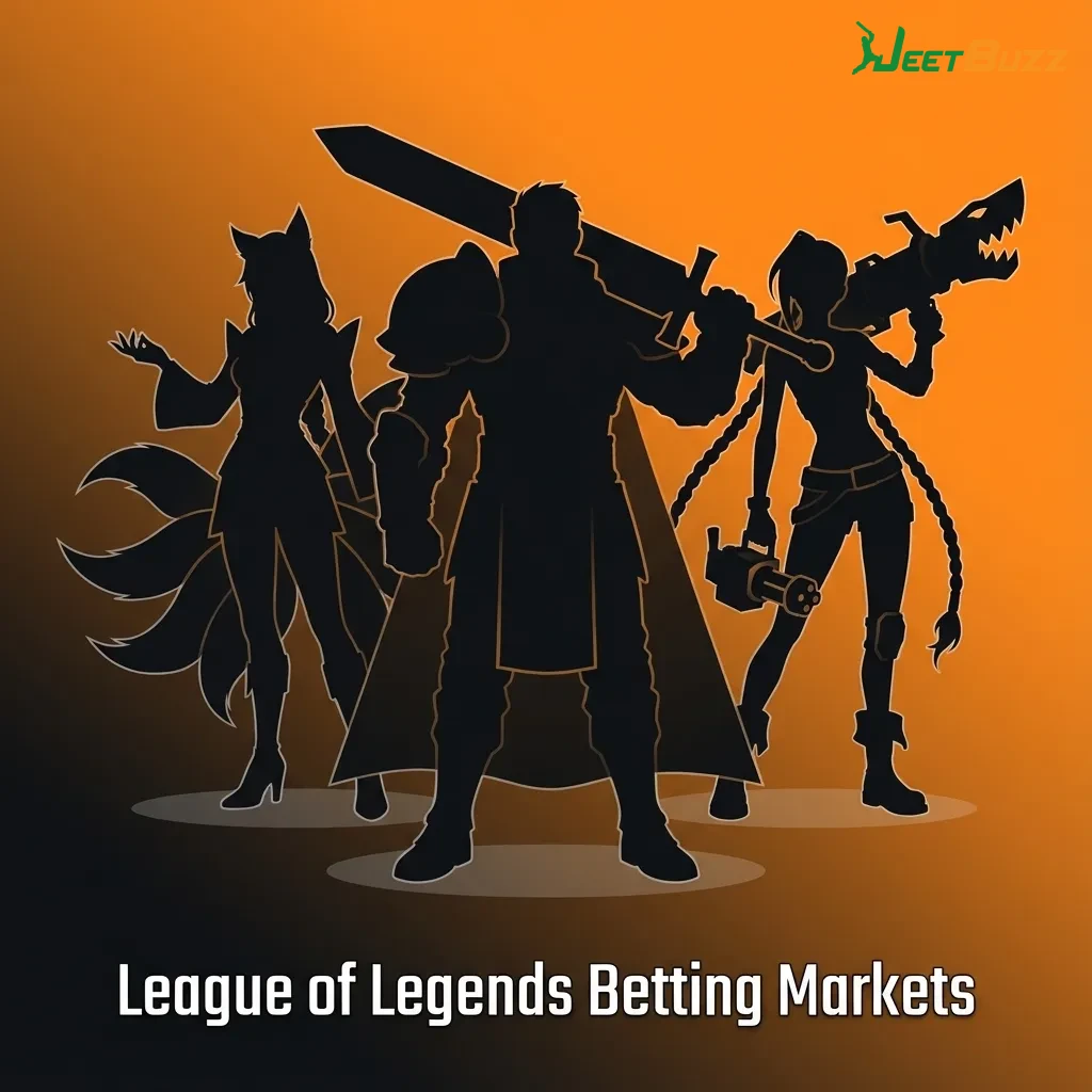 League of Legends esports betting markets screen showing match winner, map handicaps, totals, and objective prop options
