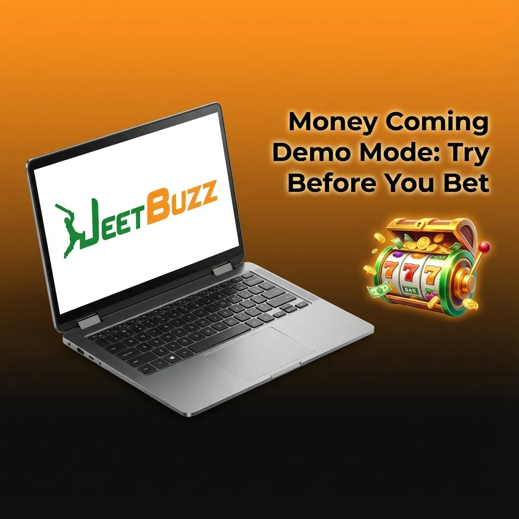 Money Coming slot demo on Jeetbuzz showing virtual credits and reels, highlighting safe practice without real-money betting