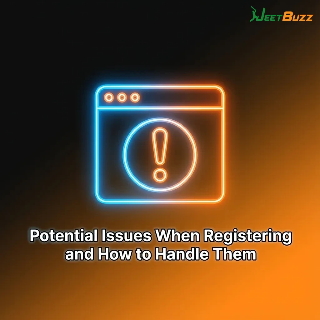 Table listing common Jeetbuzz India registration problems with brief solutions and support contact guidance