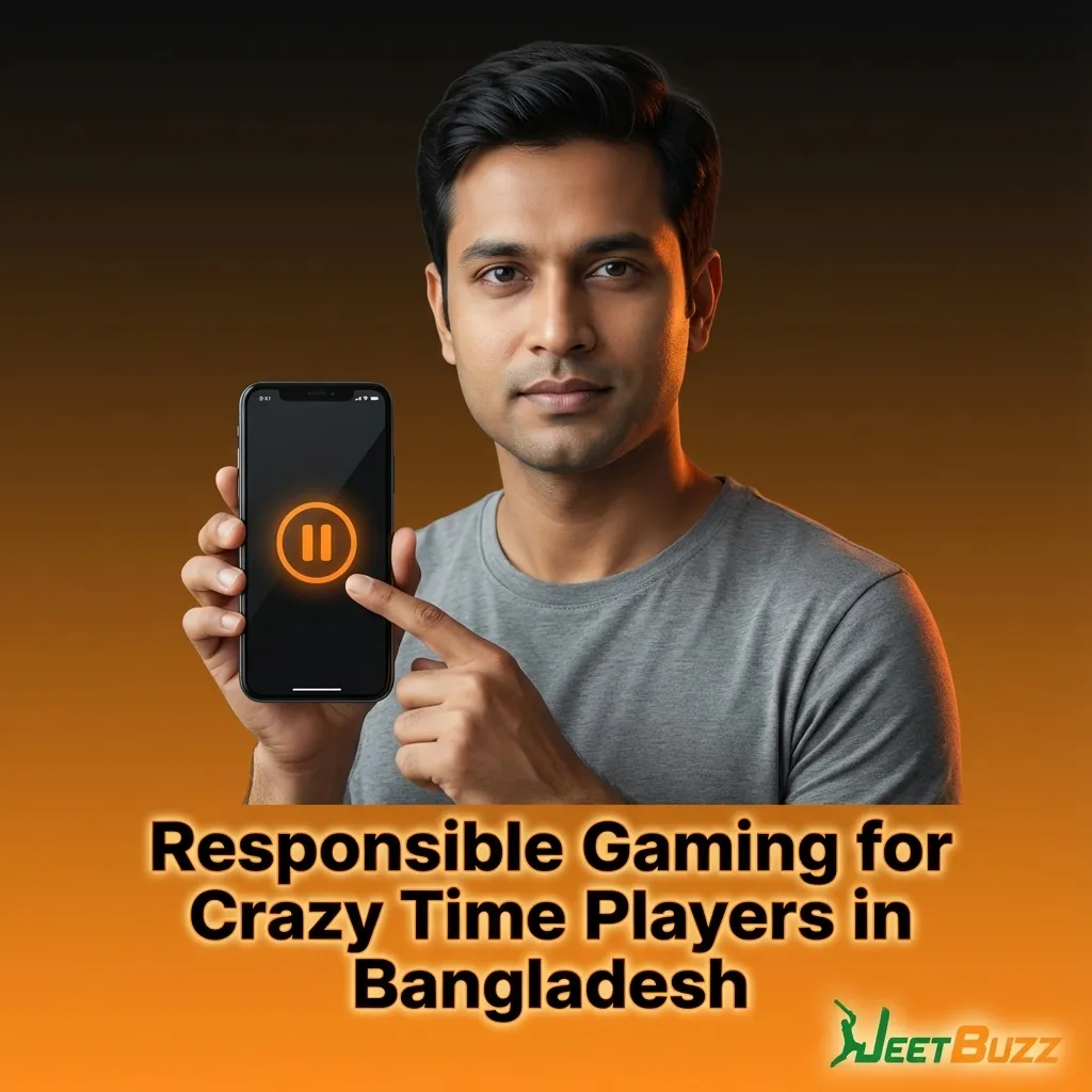 Bangladeshi player setting a budget and using responsible gaming tools while playing Crazy Time online