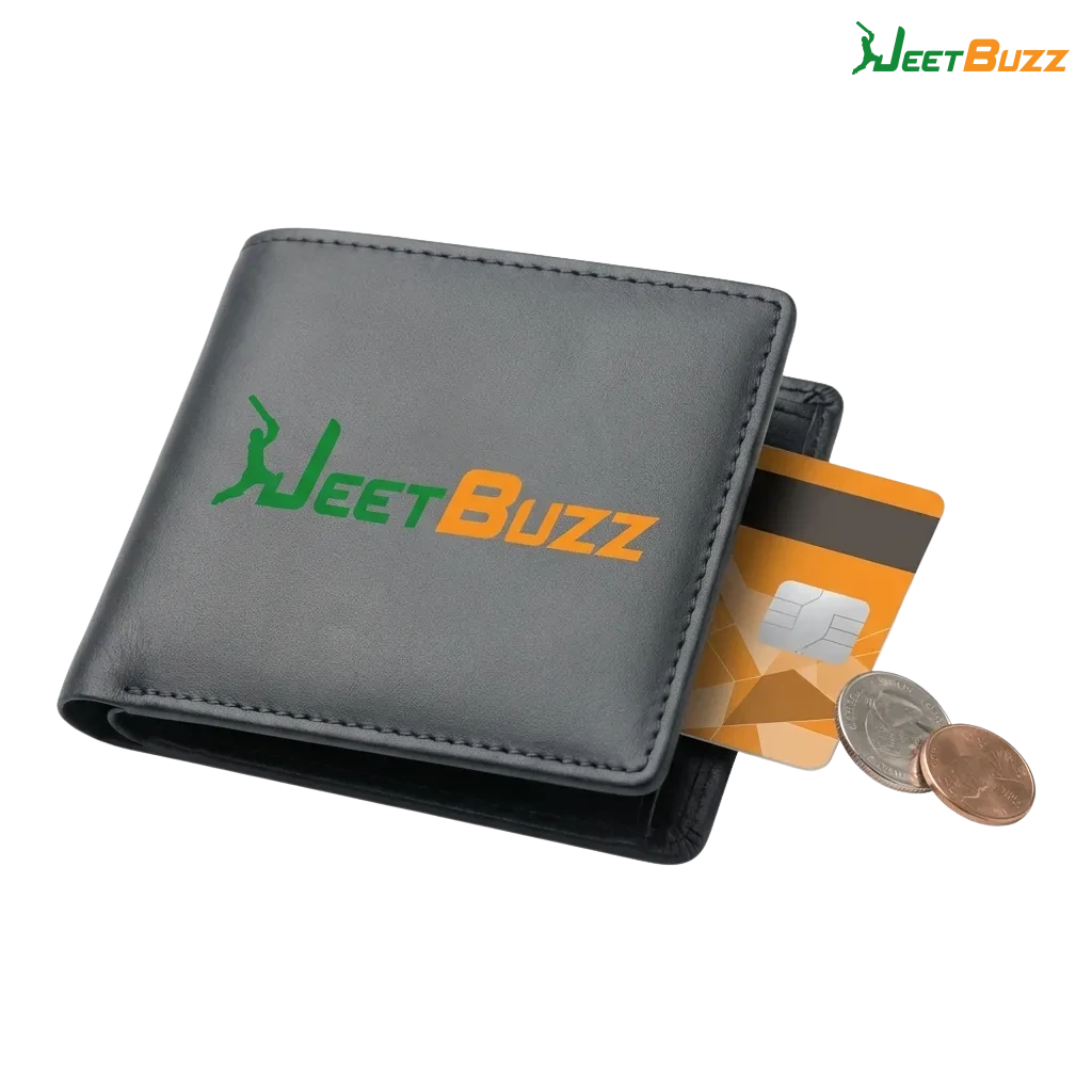 Graphic showing Indian payment apps and text on Jeetbuzz deposit, withdrawal limits and instant transactions