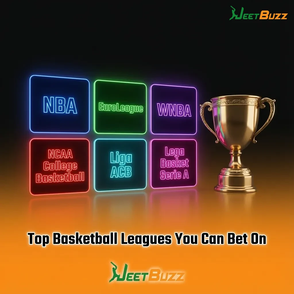 Basketball betting interface listing odds for NBA, EuroLeague, FIBA World Cup, Olympics, NCAA, and other global leagues