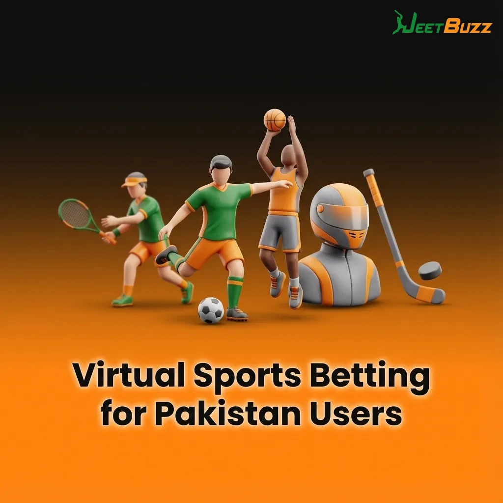Virtual sports betting interface on Jeetbuzz showing computer-generated matches, quick results, and popular virtual football and racing options.