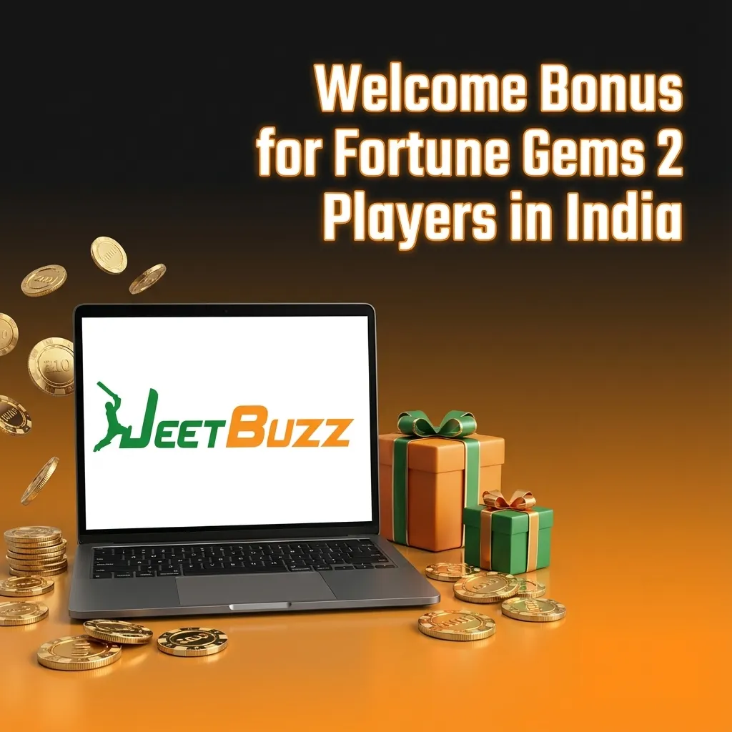 Welcome bonus banner for Fortune Gems 2 India: 7 free spins, 25% cashback, 50% sports refund, steps to claim offer