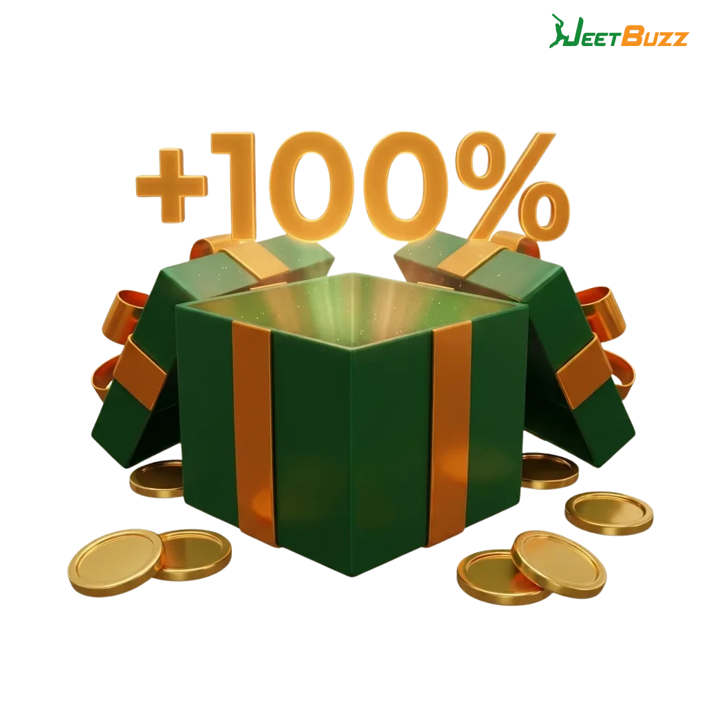 Jeetbuzz welcome bonus guide showing free spins, cashback, and sports refund offers for new players in Pakistan