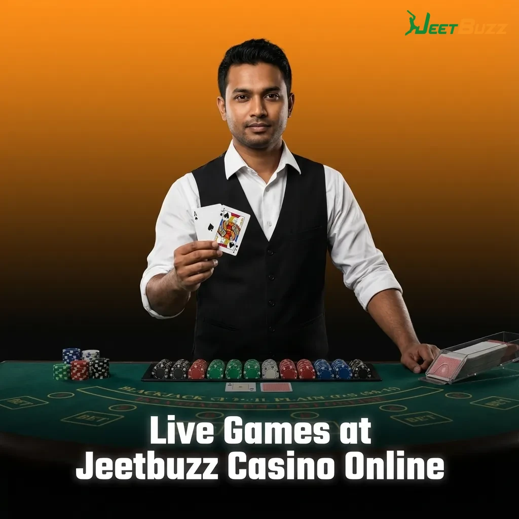 Jeetbuzz live casino lobby showing roulette, baccarat, blackjack, poker, TV shows and Asian tables with real dealers