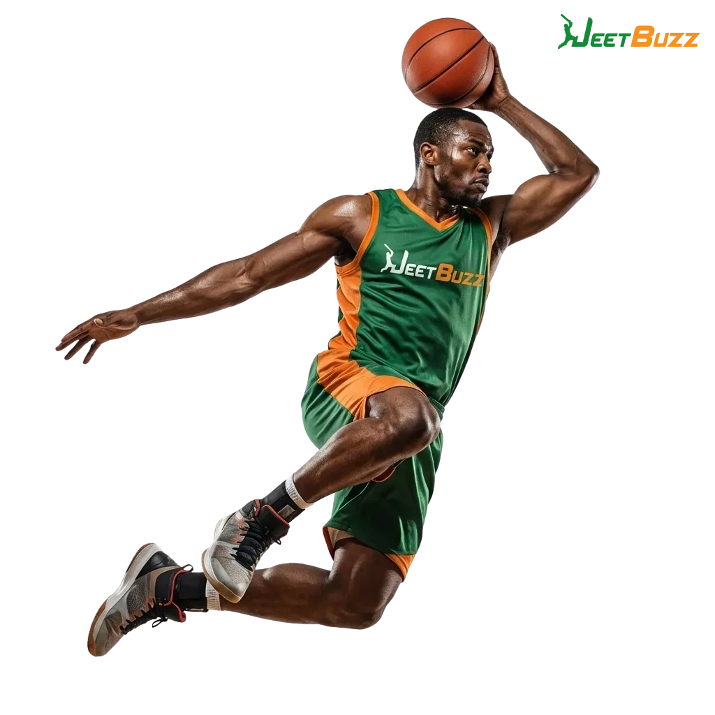 Jeetbuzz basketball betting interface on laptop and phone showing live NBA odds, stats, and markets for Bangladeshi users