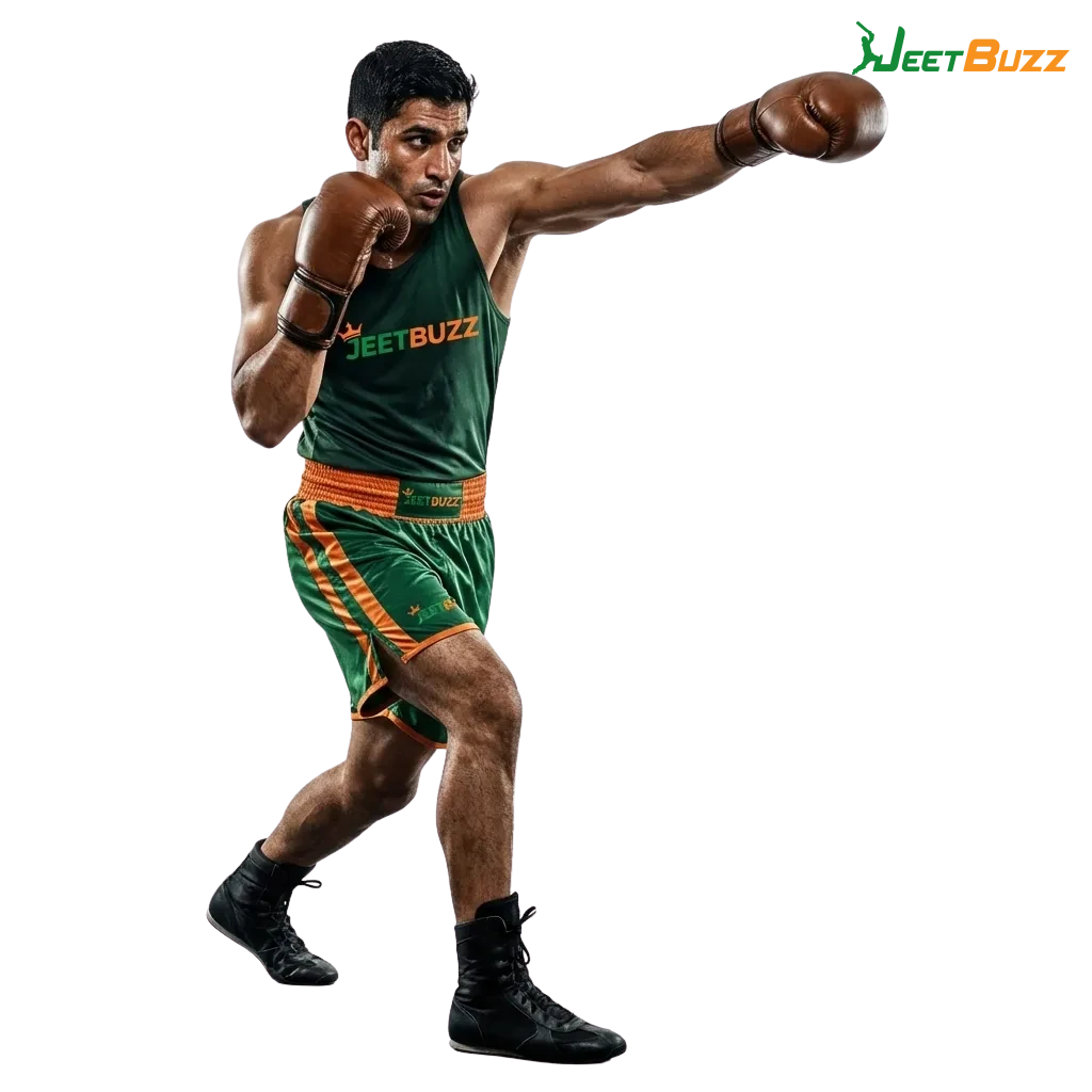 Jeetbuzz MMA betting interface on a laptop and phone, showing live odds, bet slips, and a welcome bonus banner