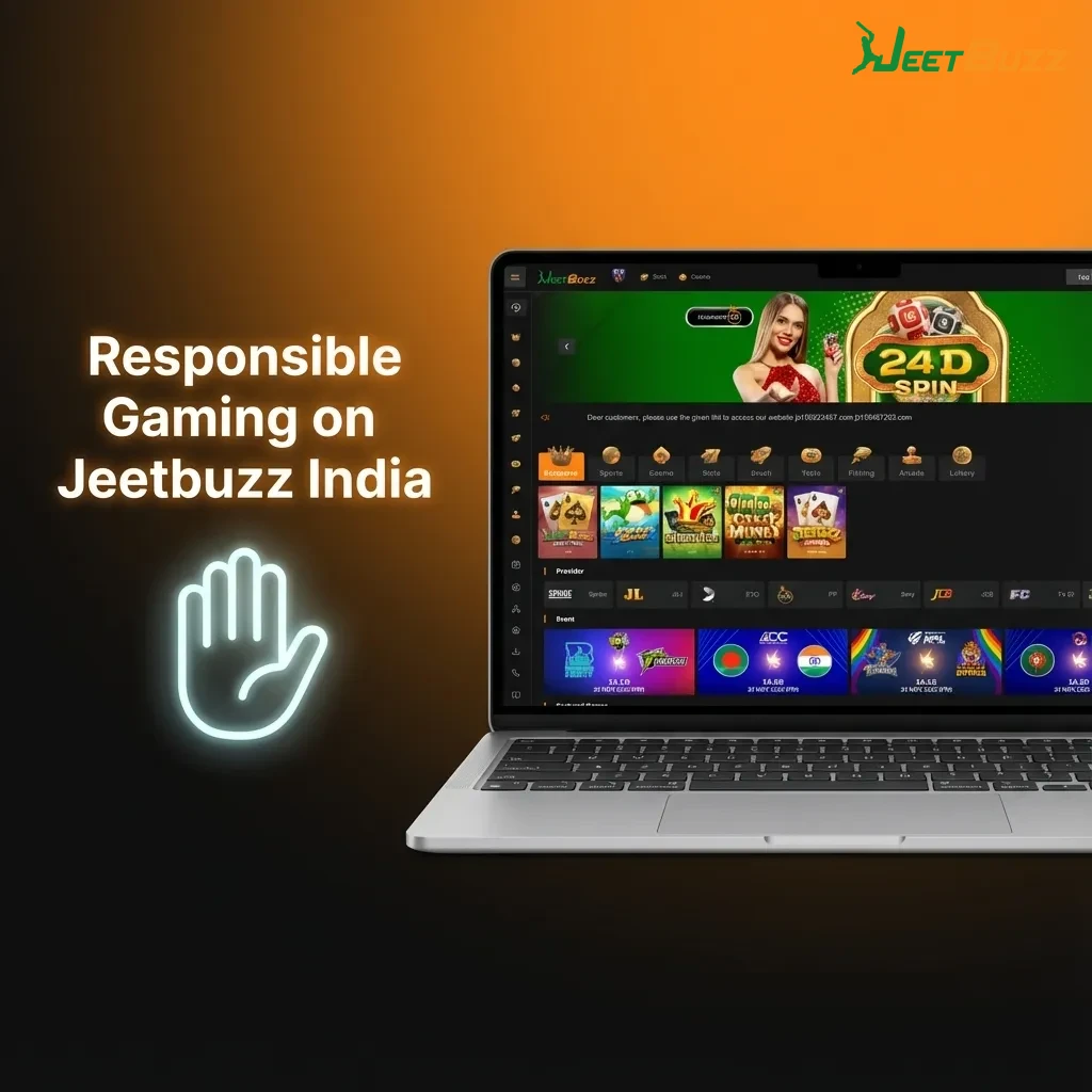 Illustration of Jeetbuzz India user setting deposit limits and timers, highlighting responsible, stress‑free online betting