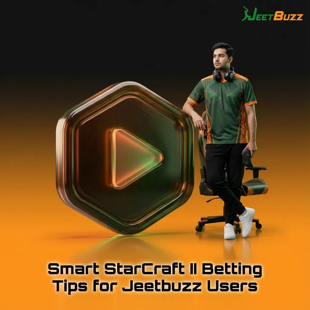 Infographic on smart StarCraft II betting tips for Jeetbuzz: bankroll, matchup, map analysis, and disciplined live betting