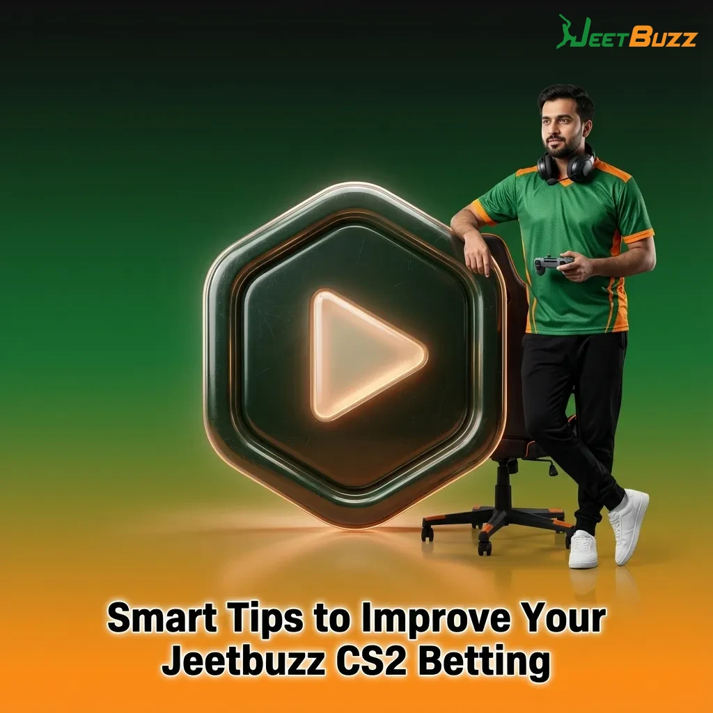 Infographic titled “Smart Tips to Improve Your Jeetbuzz CS2 Betting” with icons and brief strategic betting tips listed