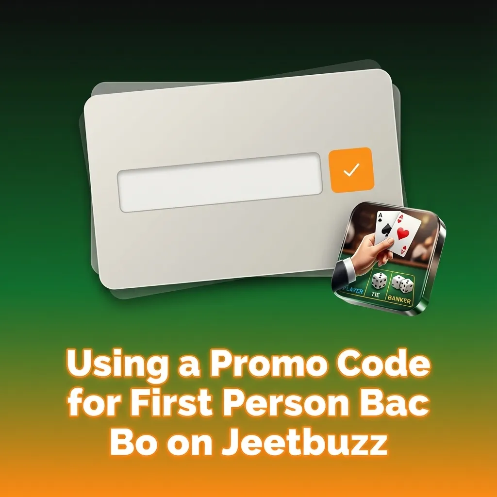 Jeetbuzz promo screen showing players entering First Person Bac Bo bonus code “BACBOBD” during registration or before deposit