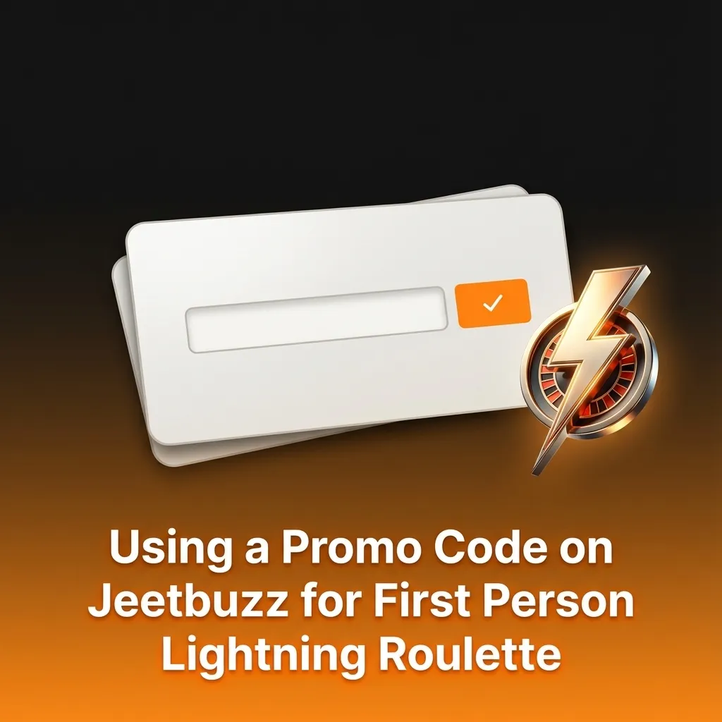 User entering promo code LIGHTNINGVIP on Jeetbuzz to claim a First Person Lightning Roulette bonus during registration