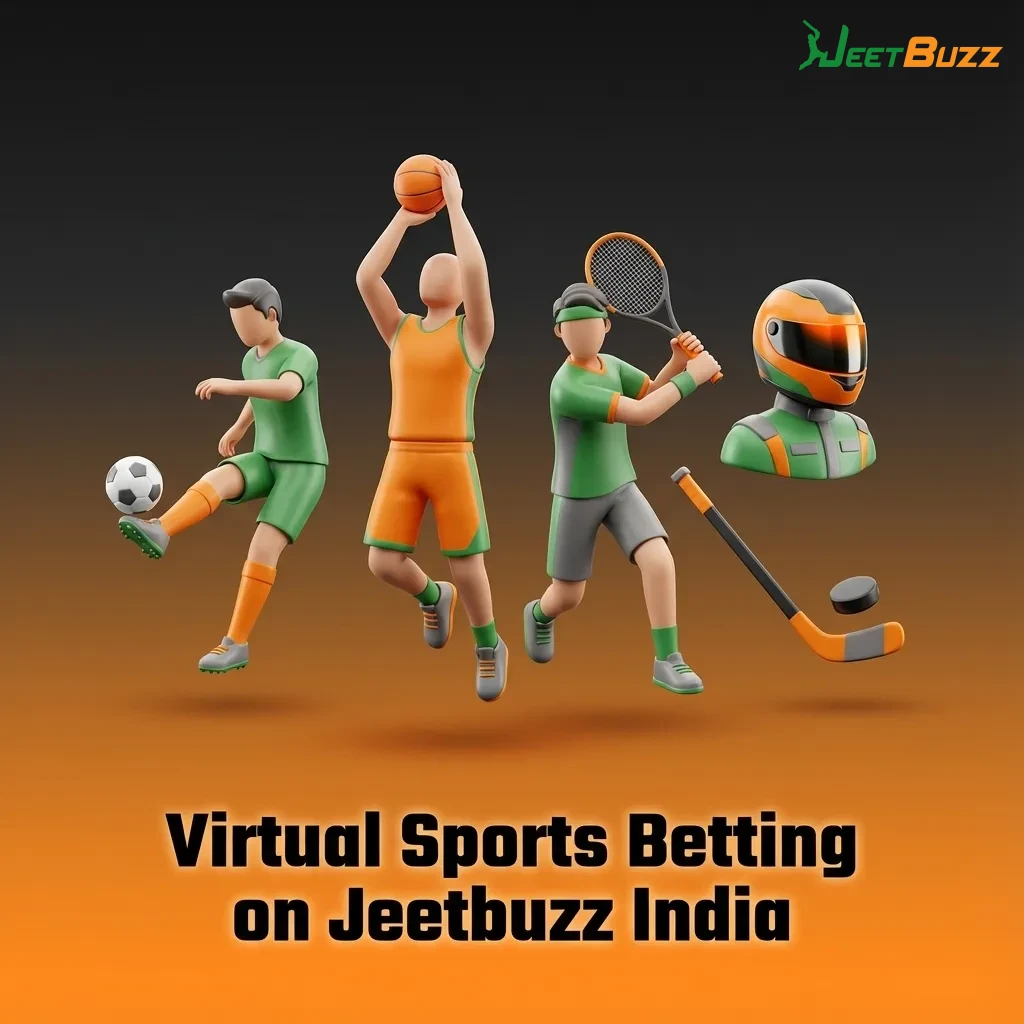 Jeetbuzz India interface showing virtual football, cricket, horse and greyhound racing odds for nonstop betting events