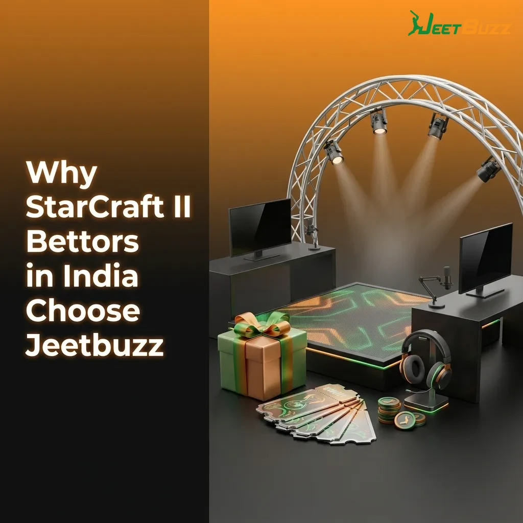 Mobile app screen showing Jeetbuzz StarCraft II betting options with Indian payment icons and bonus offers